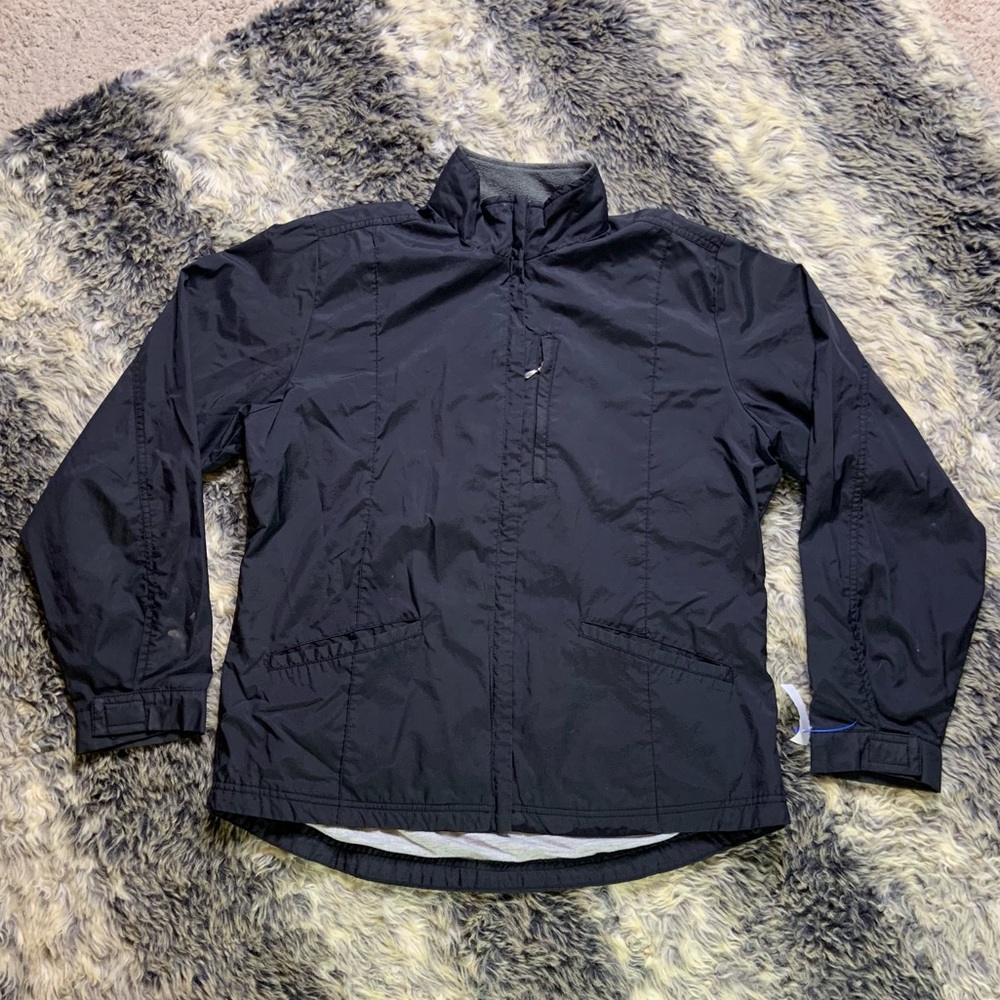 Men’s Medium Vintage Nike Lightweight Full Zip Pocket Windbreaker Jacket Black